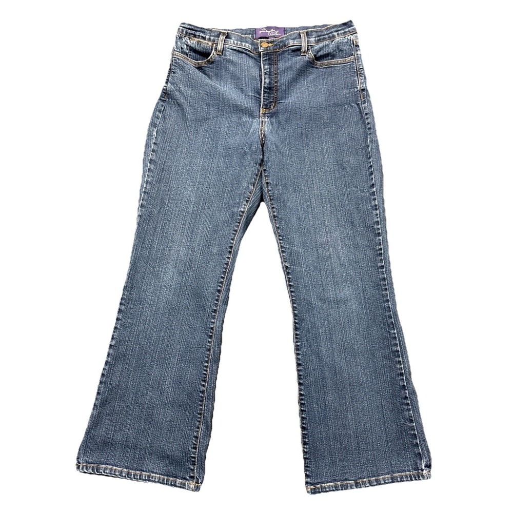 NYDJ Bootcut Jeans Womens 14 (32x29) Blue Denim Lift‎ Tuck Stretch High Rise